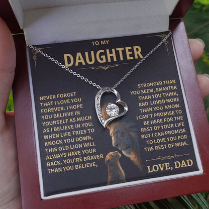 To My Daughter - Love Dad - Beautiful Gift Set - Forever Love Necklace - DFL012