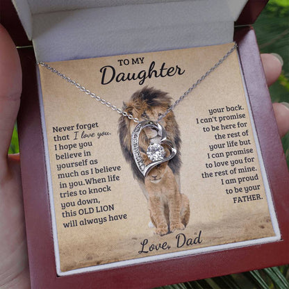 To My Daughter - Love Dad - Beautiful Gift Set - Forever Love Necklace - DFL015
