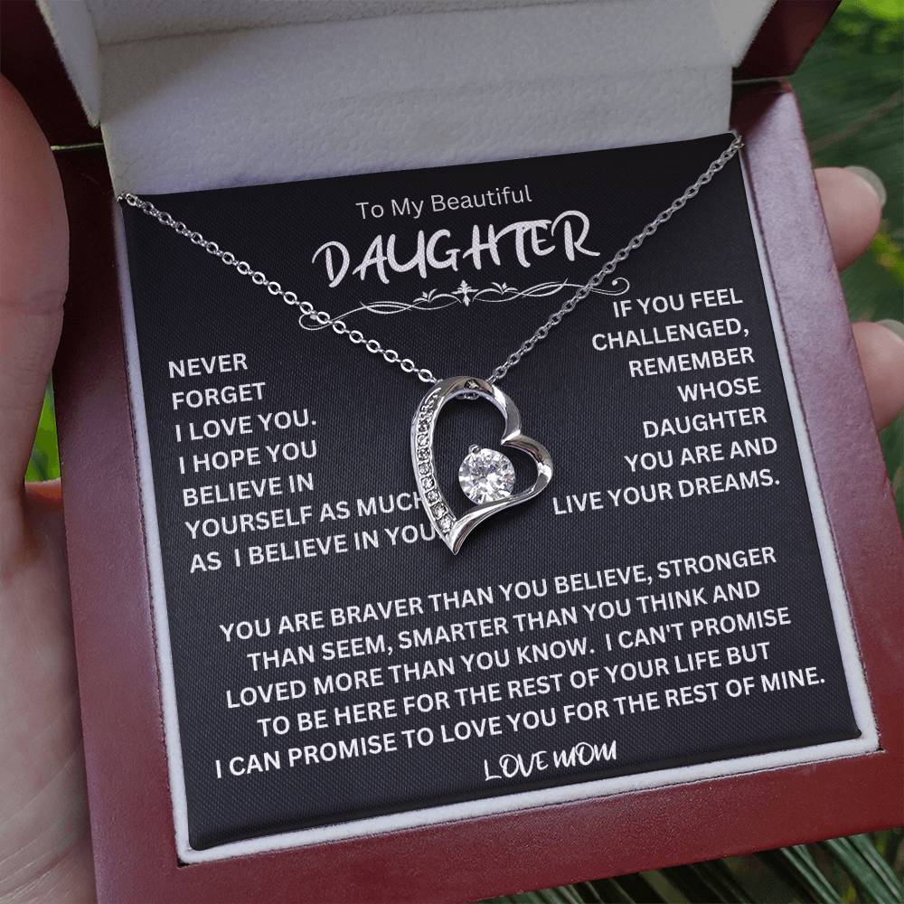 To My Daughter - Love Dad - Beautiful Gift Set - Forever Love Necklace - DFL011