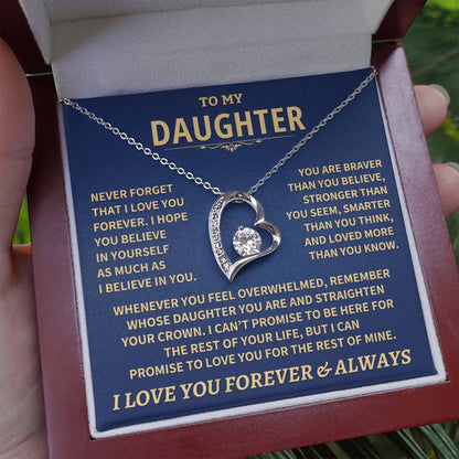 To My Daughter - Love Dad - Beautiful Gift Set - Forever Love Necklace - DFL007