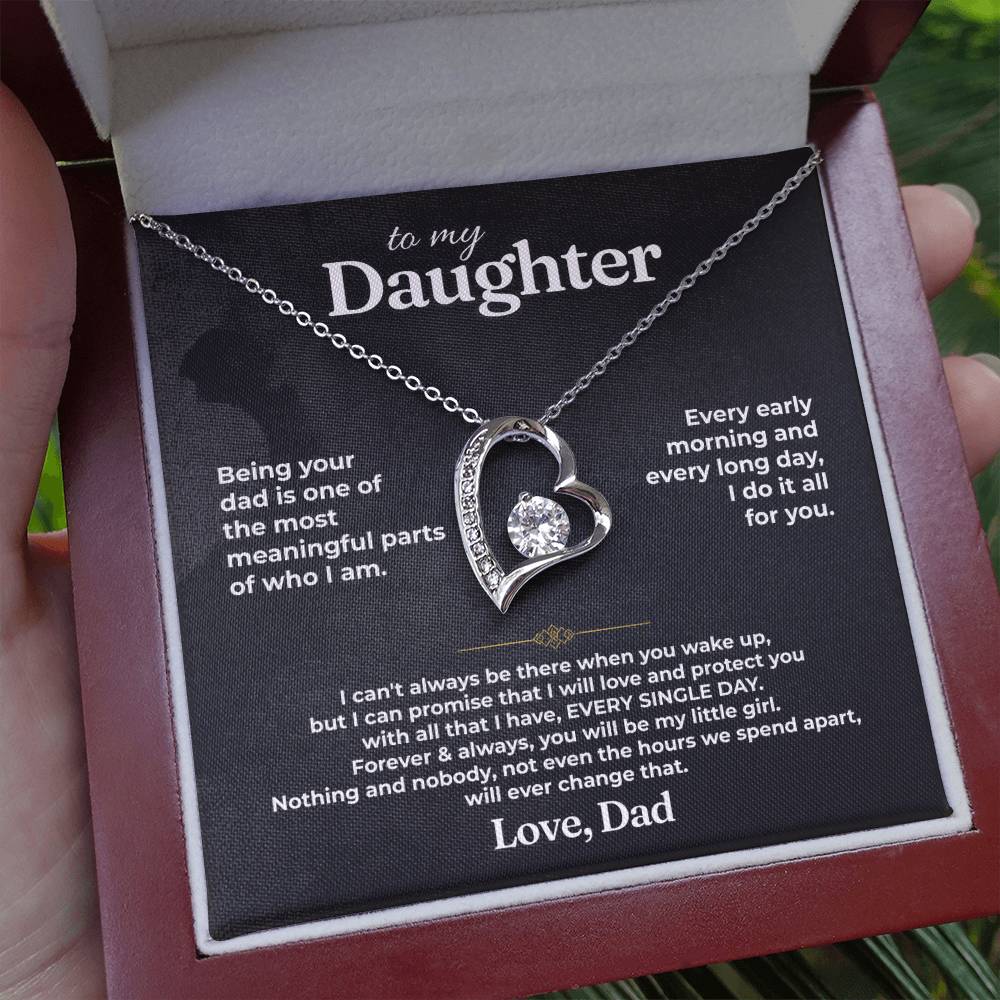 To My Daughter - Love Dad - Beautiful Gift Set - Forever Love Necklace - DFL023