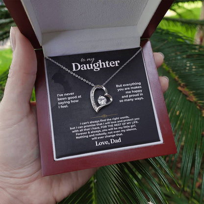To My Daughter - Love Dad - Beautiful Gift Set - Forever Love Necklace - DFL020
