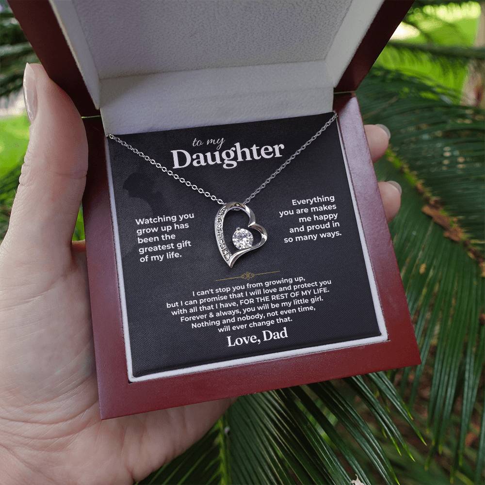 To My Daughter - Love Dad - Beautiful Gift Set - Forever Love Necklace - DFL022