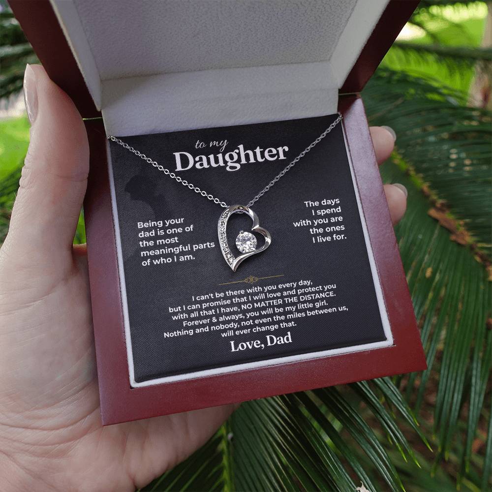 To My Daughter - Love Dad - Beautiful Gift Set - Forever Love Necklace - DFL021