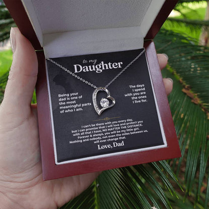 To My Daughter - Love Dad - Beautiful Gift Set - Forever Love Necklace - DFL021