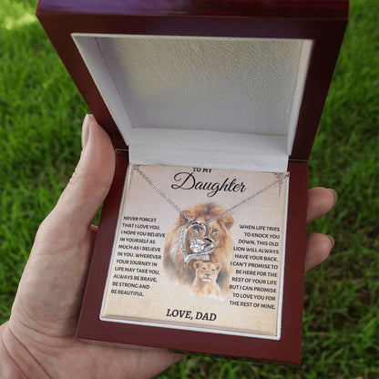 To My Daughter - Love Dad - Beautiful Gift Set - Forever Love Necklace - DFL010