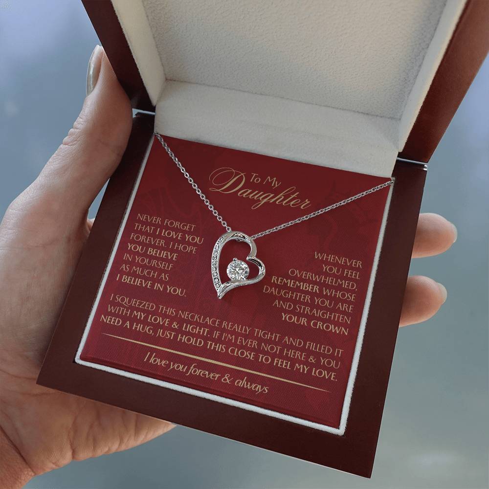 To My Daughter - Love Dad - Beautiful Gift Set - Forever Love Necklace - DFL014