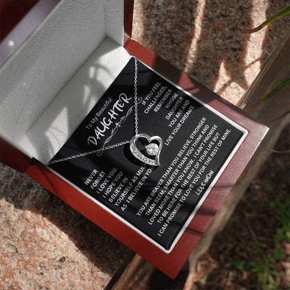 To My Daughter - Love Dad - Beautiful Gift Set - Forever Love Necklace - DFL011