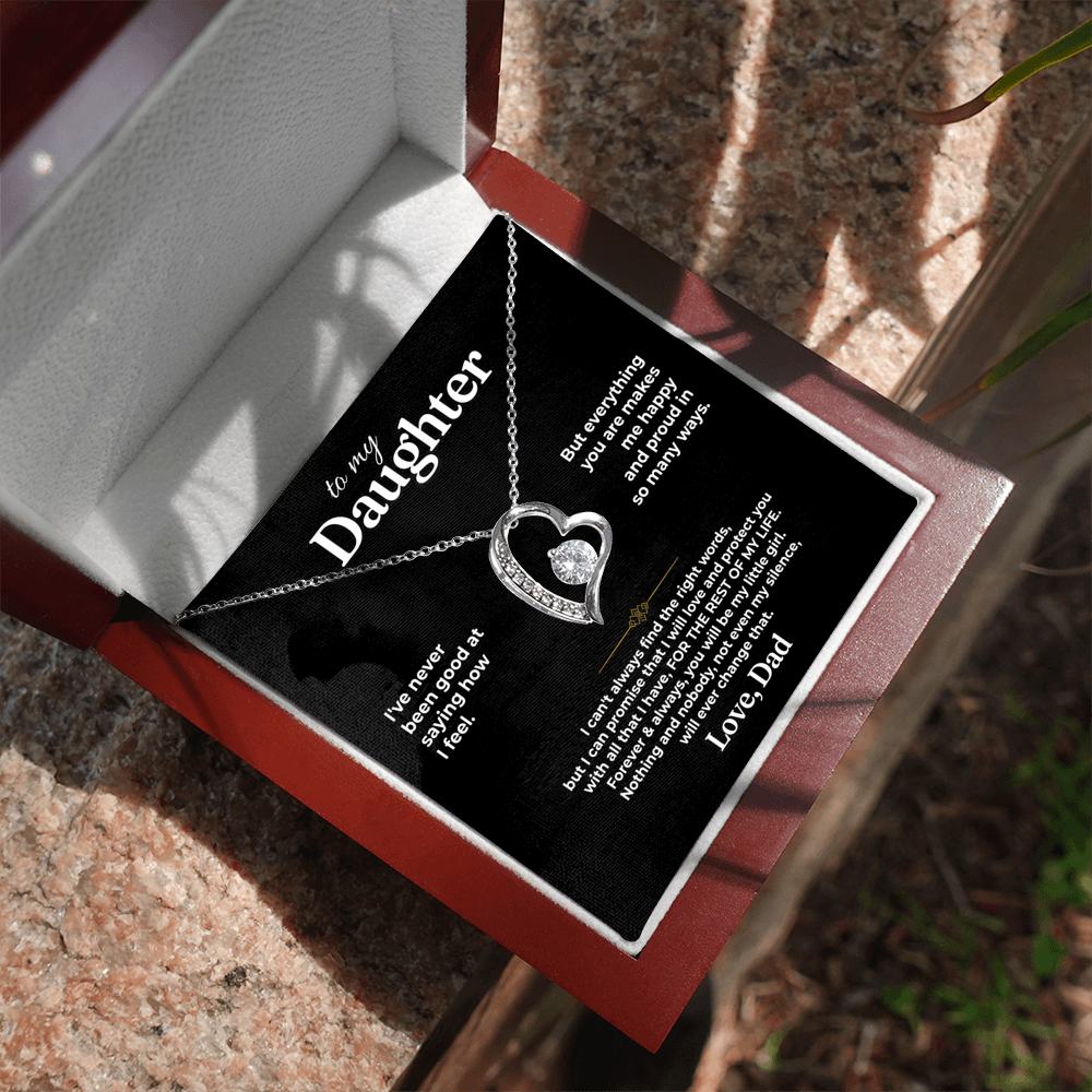 To My Daughter - Love Dad - Beautiful Gift Set - Forever Love Necklace - DFL020