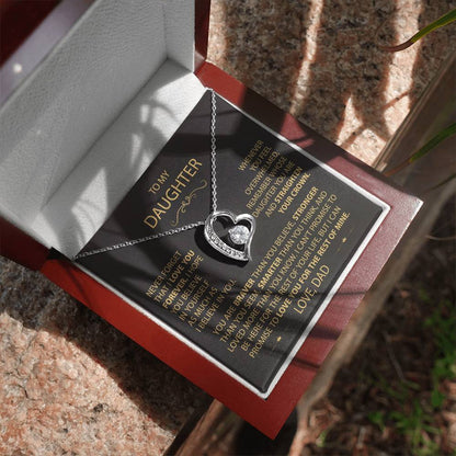 To My Daughter - Love Dad - Beautiful Gift Set - Forever Love Necklace - DFL017