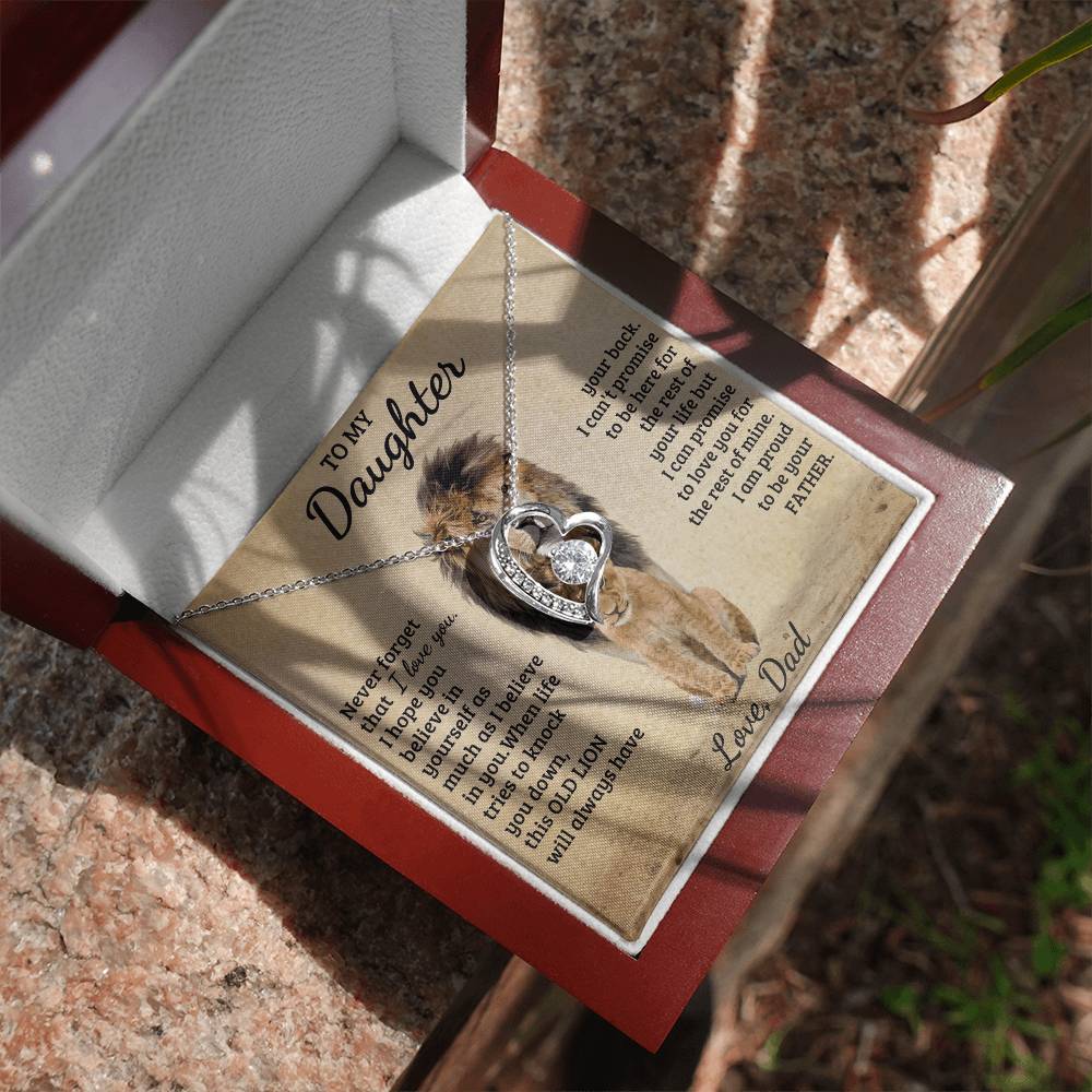 To My Daughter - Love Dad - Beautiful Gift Set - Forever Love Necklace - DFL015