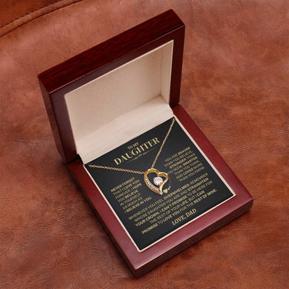 To My Daughter - Love Dad - Beautiful Gift Set - Forever Love Necklace - DFL008