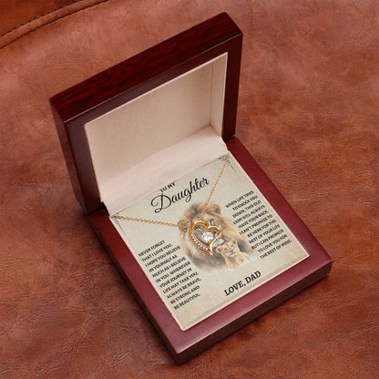 To My Daughter - Love Dad - Beautiful Gift Set - Forever Love Necklace - DFL010