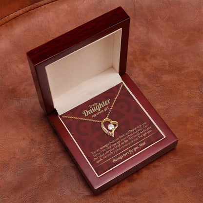 To My Daughter - Love Dad - Beautiful Gift Set - Forever Love Necklace - DFL013
