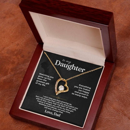 To My Daughter - Love Dad - Beautiful Gift Set - Forever Love Necklace - DFL022