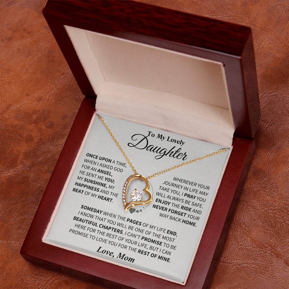 To My Daughter - Love Dad - Beautiful Gift Set - Forever Love Necklace - DFL018