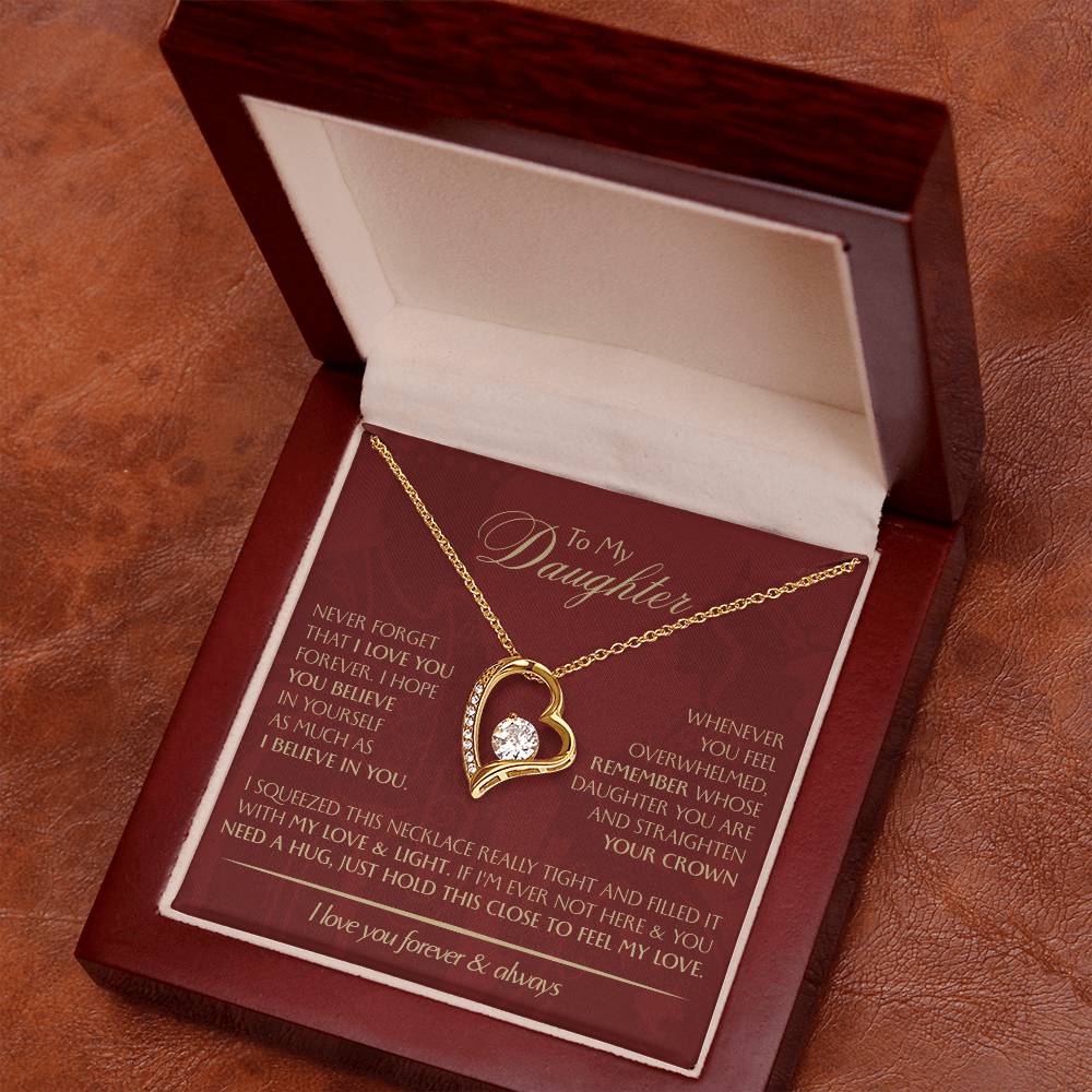 To My Daughter - Love Dad - Beautiful Gift Set - Forever Love Necklace - DFL014