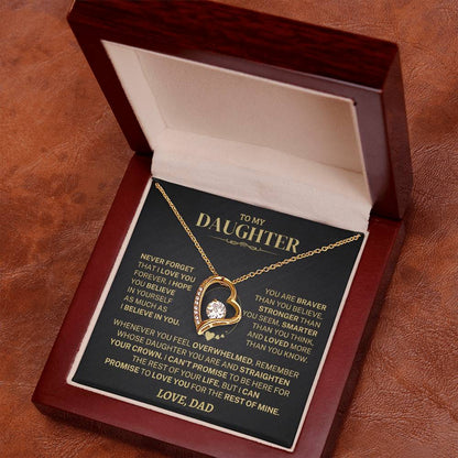 To My Daughter - Love Dad - Beautiful Gift Set - Forever Love Necklace - DFL008