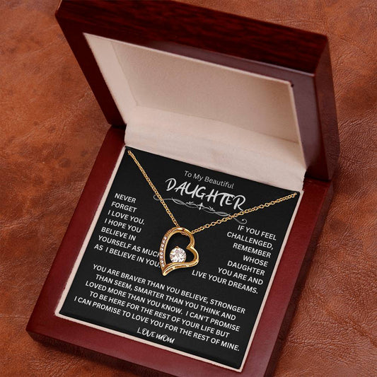 To My Daughter - Love Dad - Beautiful Gift Set - Forever Love Necklace - DFL011