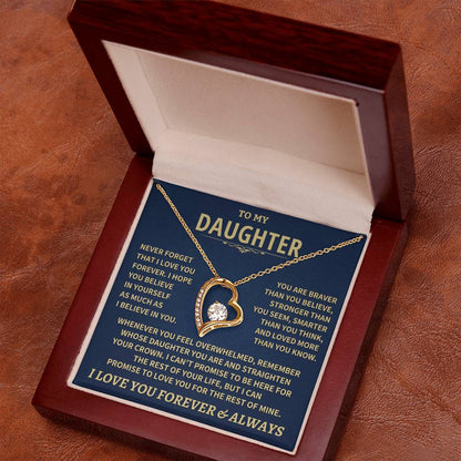 To My Daughter - Love Dad - Beautiful Gift Set - Forever Love Necklace - DFL007