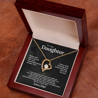 To My Daughter - Love Dad - Beautiful Gift Set - Forever Love Necklace - DFL023