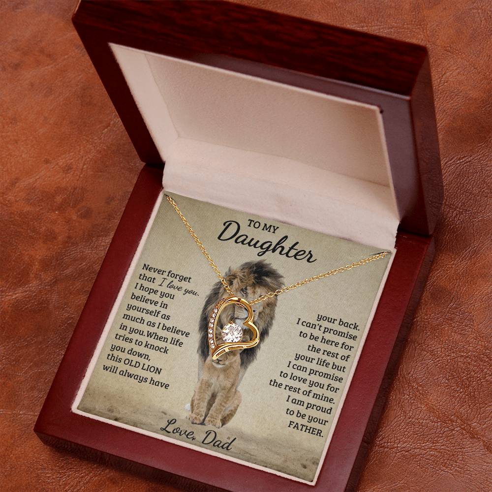 To My Daughter - Love Dad - Beautiful Gift Set - Forever Love Necklace - DFL015