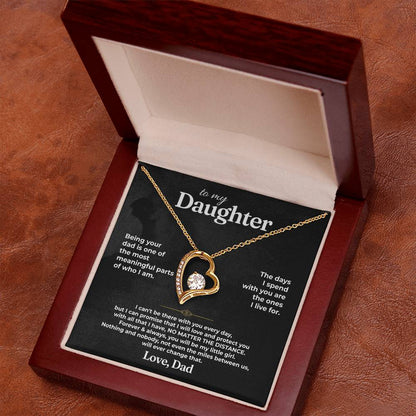 To My Daughter - Love Dad - Beautiful Gift Set - Forever Love Necklace - DFL021