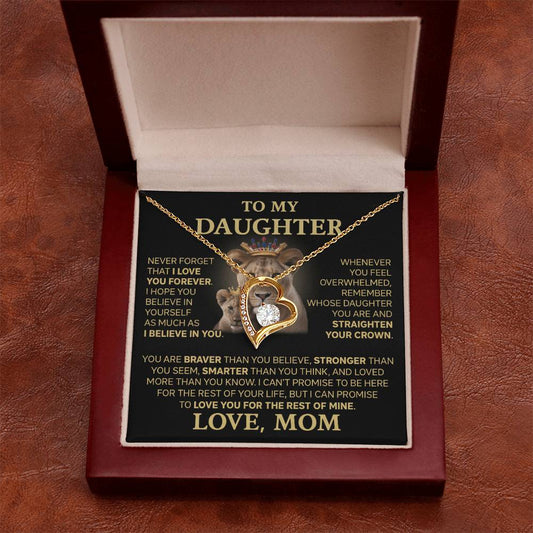 To My Daughter - Love Dad - Beautiful Gift Set - Forever Love Necklace - DFL004