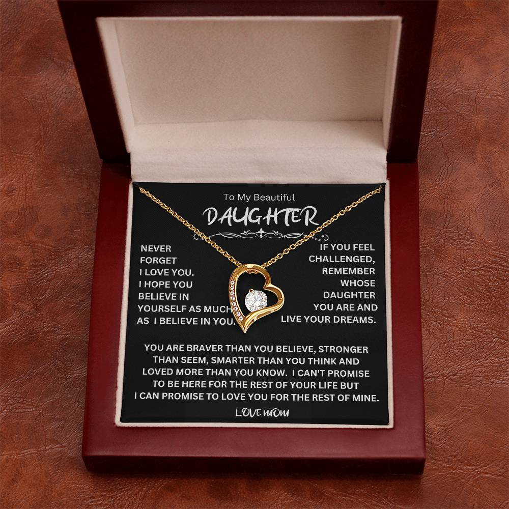 To My Daughter - Love Dad - Beautiful Gift Set - Forever Love Necklace - DFL011