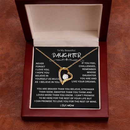 To My Daughter - Love Dad - Beautiful Gift Set - Forever Love Necklace - DFL011