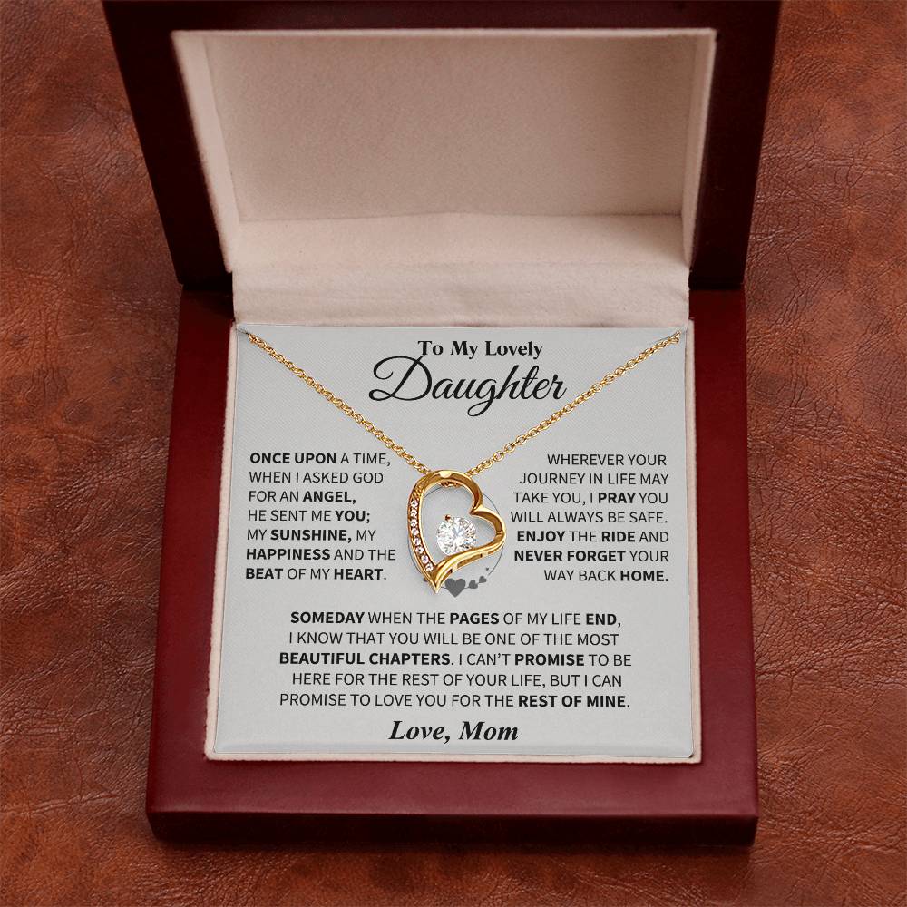 To My Daughter - Love Dad - Beautiful Gift Set - Forever Love Necklace - DFL018