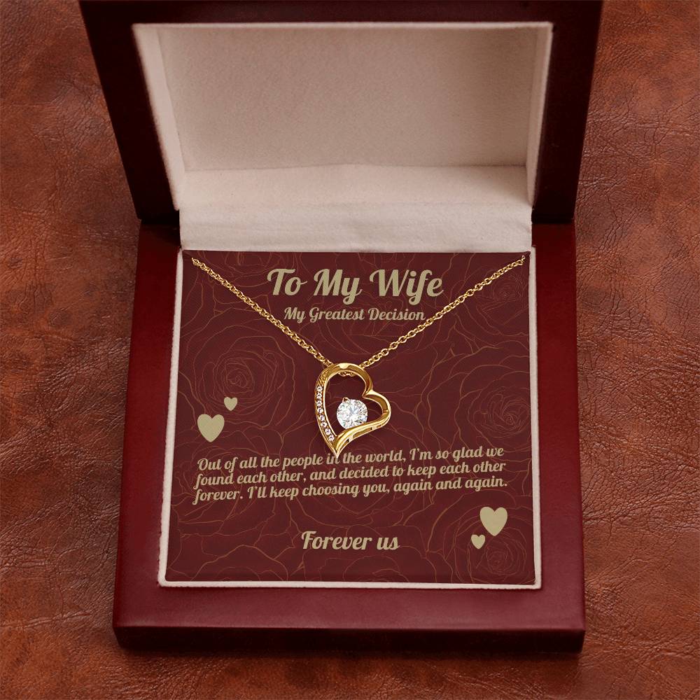 To My Wife - Beautiful Gift Set - Forever Love Necklace - WFL009
