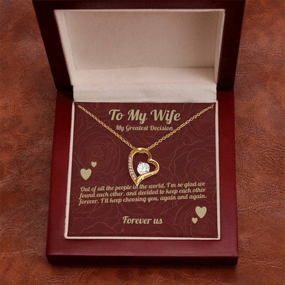 To My Wife - Beautiful Gift Set - Forever Love Necklace - WFL009