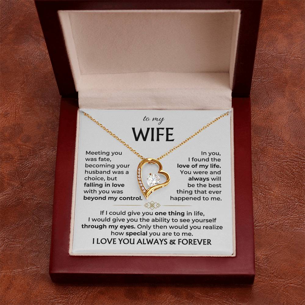 To My Wife - Beautiful Gift Set - Forever Love Necklace - WFL010
