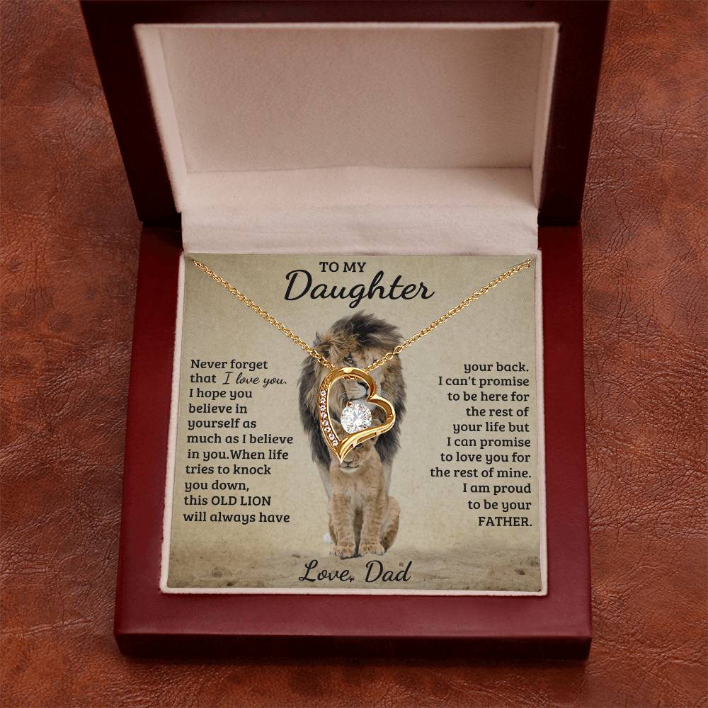 To My Daughter - Love Dad - Beautiful Gift Set - Forever Love Necklace - DFL015