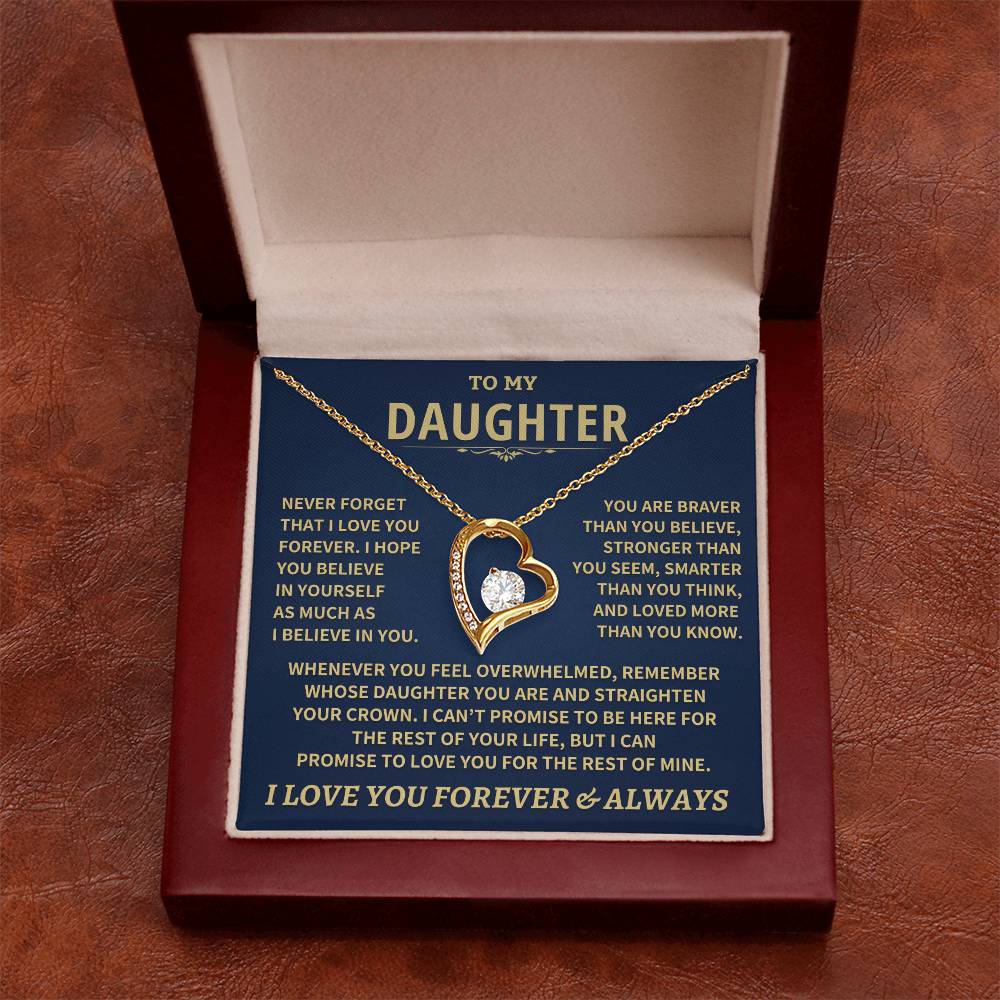 To My Daughter - Love Dad - Beautiful Gift Set - Forever Love Necklace - DFL007
