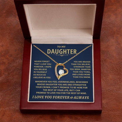 To My Daughter - Love Dad - Beautiful Gift Set - Forever Love Necklace - DFL007