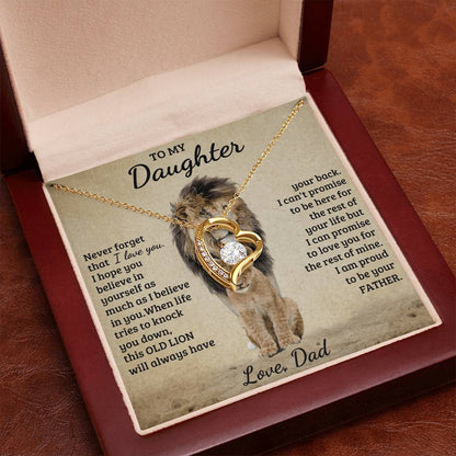 To My Daughter - Love Dad - Beautiful Gift Set - Forever Love Necklace - DFL015