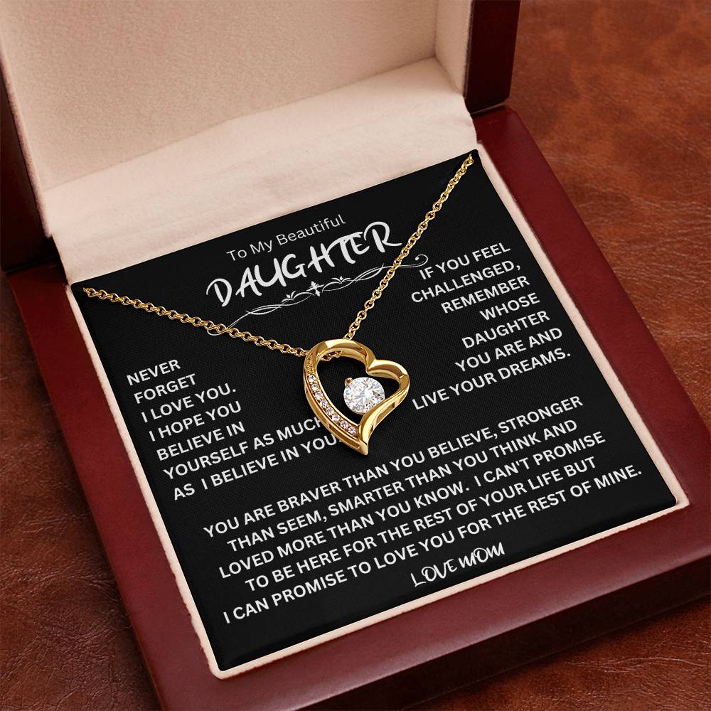 To My Daughter - Love Dad - Beautiful Gift Set - Forever Love Necklace - DFL011