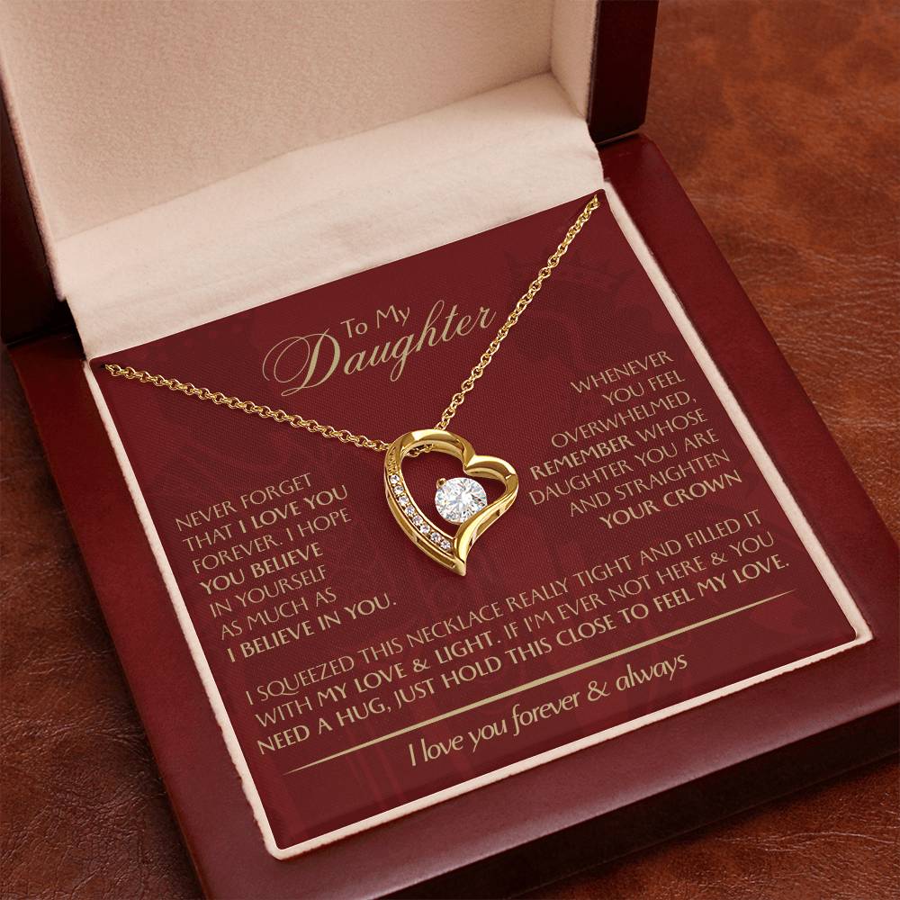To My Daughter - Love Dad - Beautiful Gift Set - Forever Love Necklace - DFL014