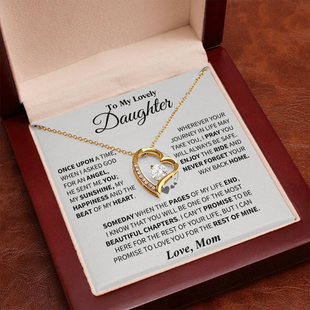 To My Daughter - Love Dad - Beautiful Gift Set - Forever Love Necklace - DFL018