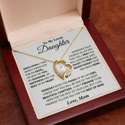 To My Daughter - Love Dad - Beautiful Gift Set - Forever Love Necklace - DFL018