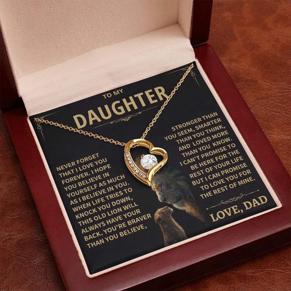 To My Daughter - Love Dad - Beautiful Gift Set - Forever Love Necklace - DFL012