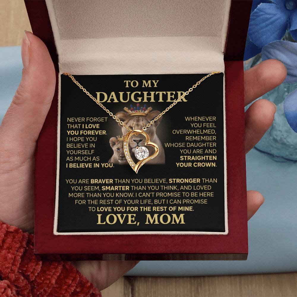 To My Daughter - Love Dad - Beautiful Gift Set - Forever Love Necklace - DFL004