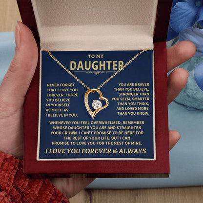 To My Daughter - Love Dad - Beautiful Gift Set - Forever Love Necklace - DFL007