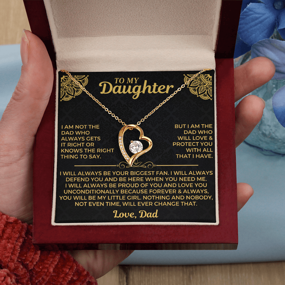 To My Daughter - Love Dad - Beautiful Gift Set - Forever Love Necklace - DFL002