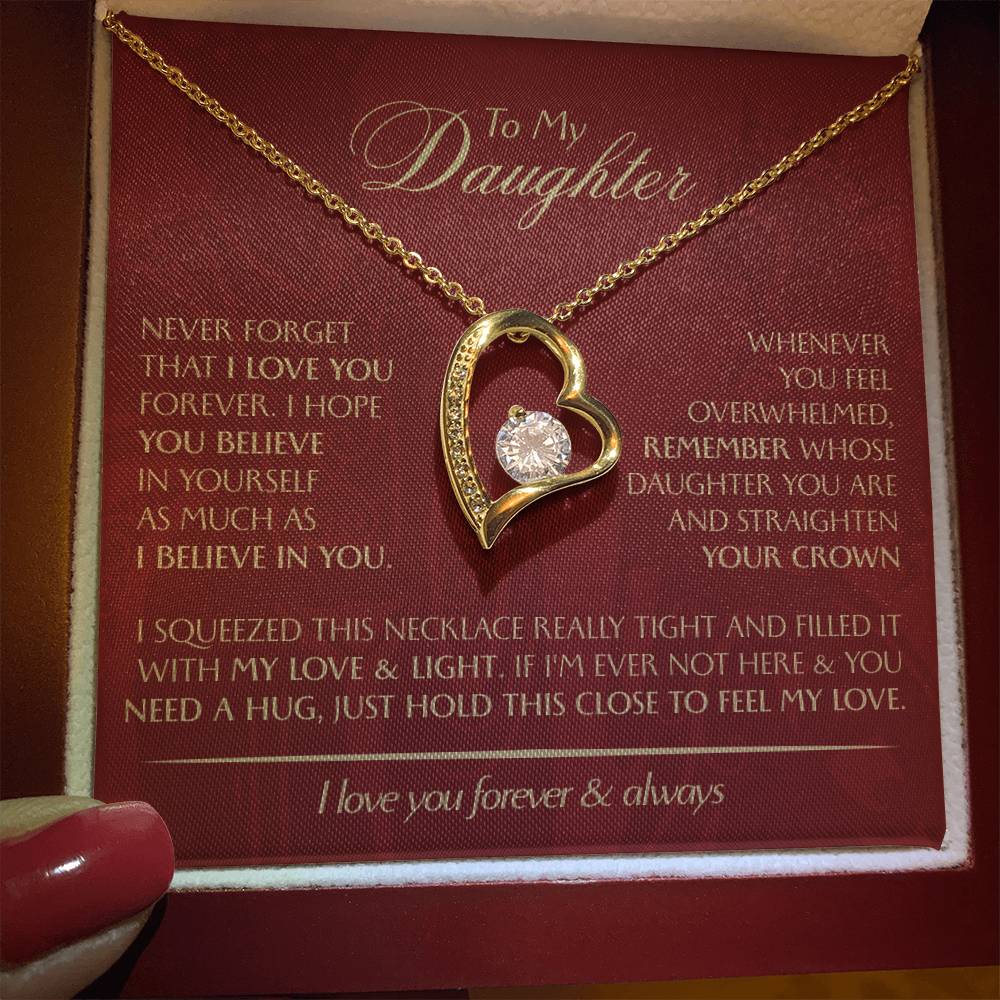 To My Daughter - Love Dad - Beautiful Gift Set - Forever Love Necklace - DFL014