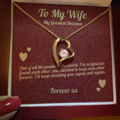 To My Wife - Beautiful Gift Set - Forever Love Necklace - WFL009