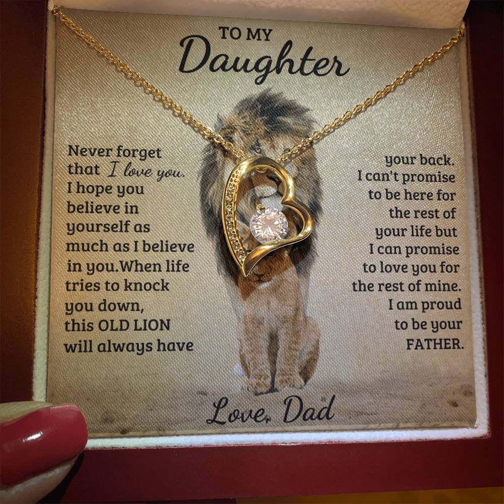 To My Daughter - Love Dad - Beautiful Gift Set - Forever Love Necklace - DFL015
