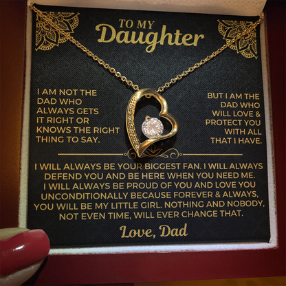 To My Daughter - Love Dad - Beautiful Gift Set - Forever Love Necklace - DFL002